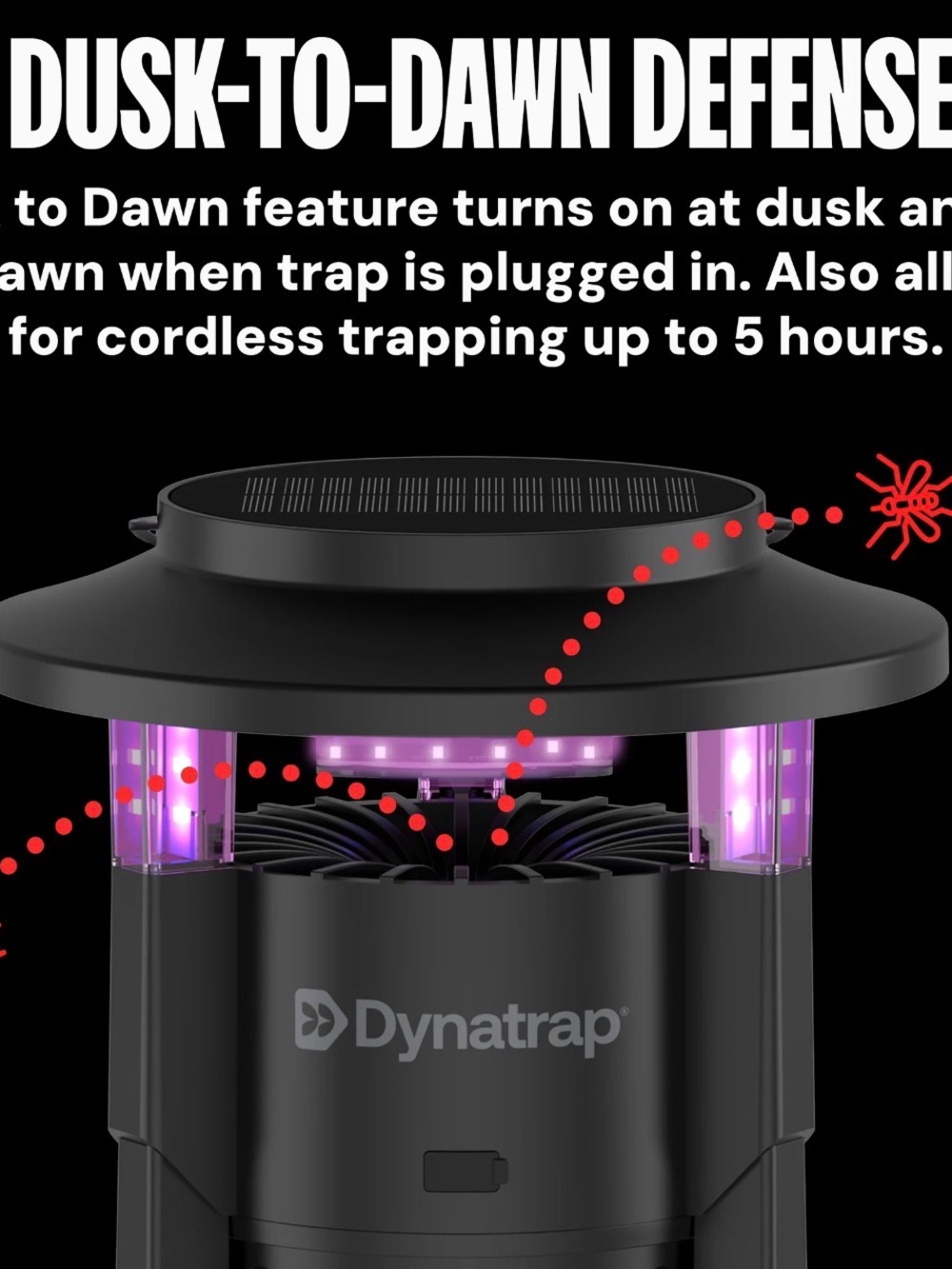 Black Outdoor Bug Trap with Flickering Flame Light - Picture 6 of 8